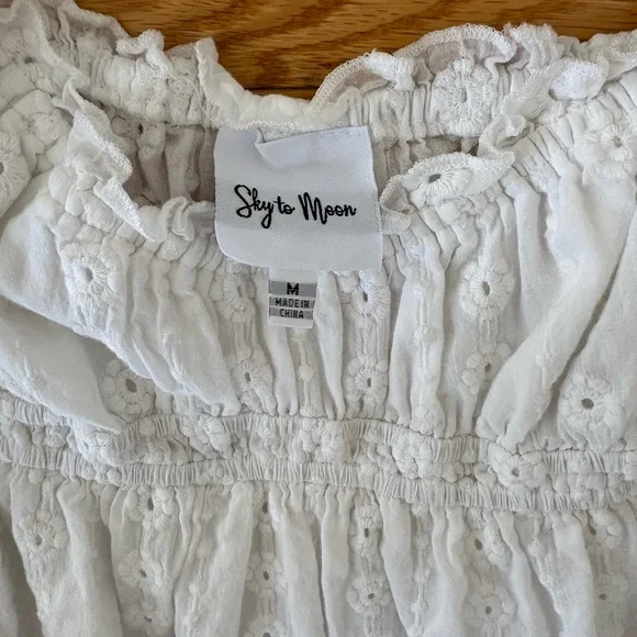 White Lace Mini Dress - Picture 2 of 2